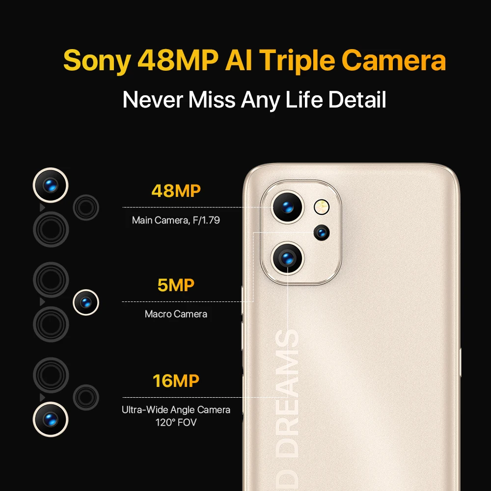 UMIDIGI F3 5G Phone Android 12 Smartphone Dimensity 700 6.7