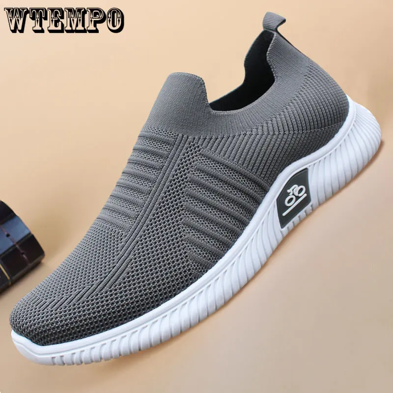 

WTEMPO Woven Breathable Mesh Shoes Spring and Summer Slip on Sports Running Shoes Walking Comfortable
