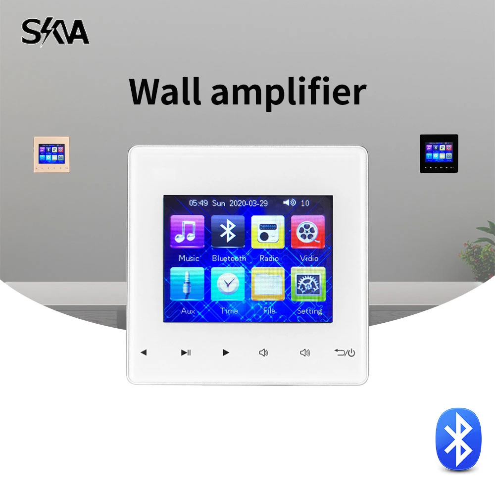 

Wall Bluetooth Amplifier Board with Touch Key Support TF Card USB Radio Suitable As A Background Music System for Hotel Villas