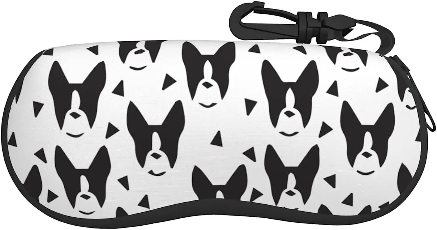 

Солнечные очки Boston Terrier в форме собаки, мягкая фотовспышка, зеркальный защитный держатель с зажимом для ремня