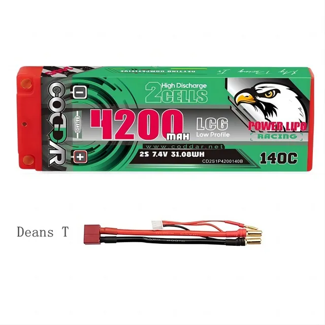 CODDAR 2S 7.4V 4200mAh 140C Lipo T-plug