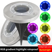 solar 8led ground light lawn lamp outdoor waterproof deck stairs floor buried lamp garden yard decor solar led lawn lights