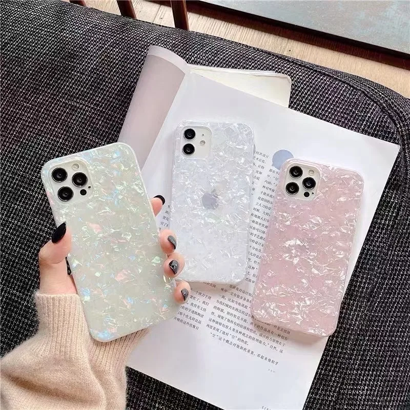 

ECHOME iPhone 14 Pro Case Glitter Dream Shell Pattern Case Soft IMD Silicone Cover Shockproof for iPhone 13 Pro Max Luxury Case