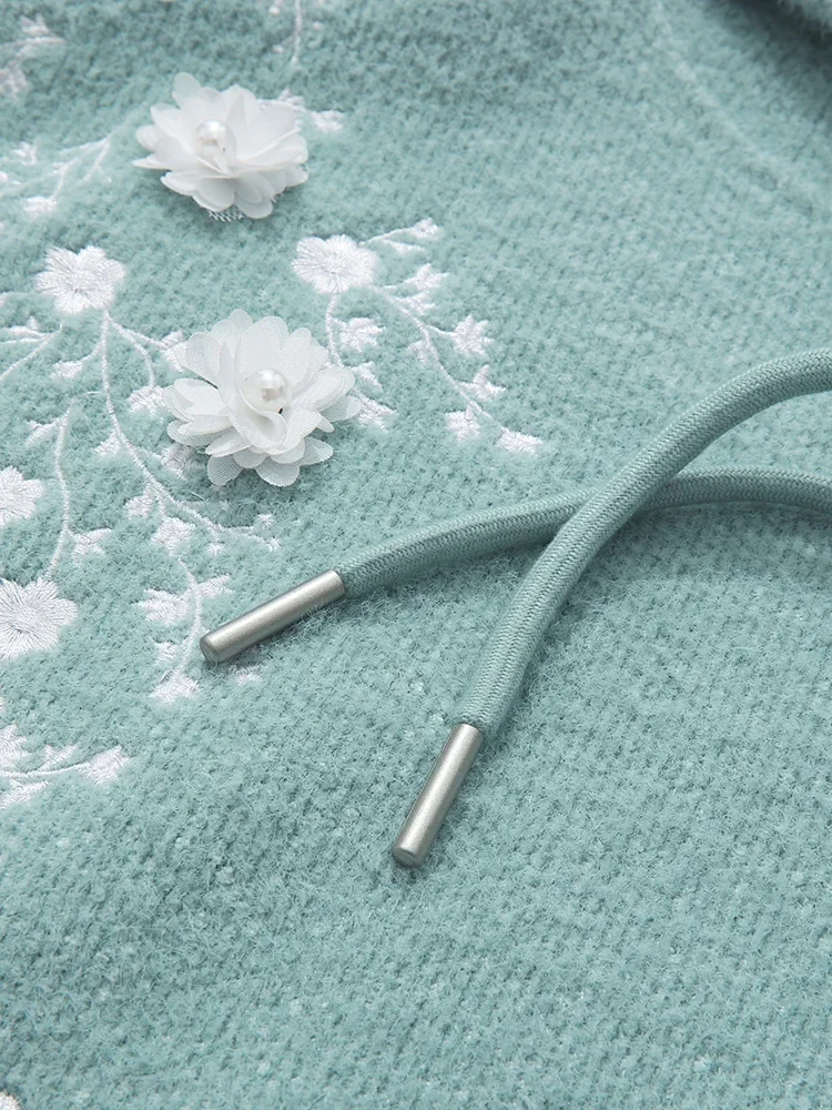 Женский кашемировый свитер с капюшоном I BELIEVE YOU 2023 мягкий свободный Зимний