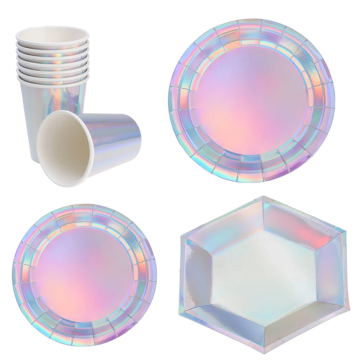 

32 Pcs Dessert Cups Paper Dinnerware Set Wedding Birthday Party Supplies