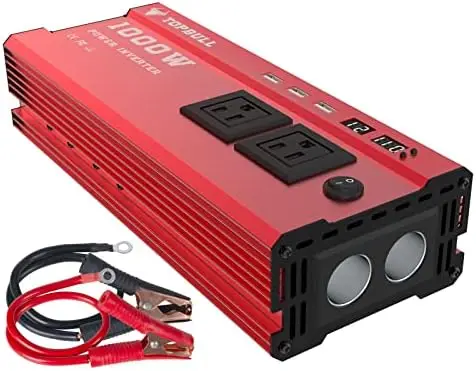 

Inverter 3000 Watt, Car/Home 12V DC to 110V AC Converter, with LED Display, Dual AC Outlets, USB Port, Dual Smart Fans, Cables I