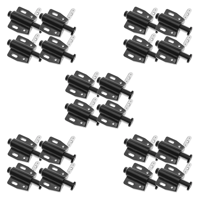 

20PCS Black Magnetic Push To Open System Damper For Cabinet Cupboard Drawer