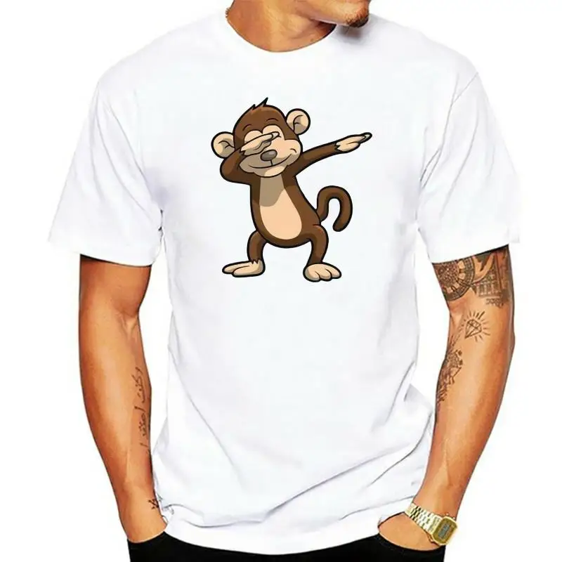 

Dabbing Little Monkey T-Shirt Cute Animals Printed T-Shirt Short Sleeve T-Shirt1 For Youth Middle-Age The Old Tee Shirt