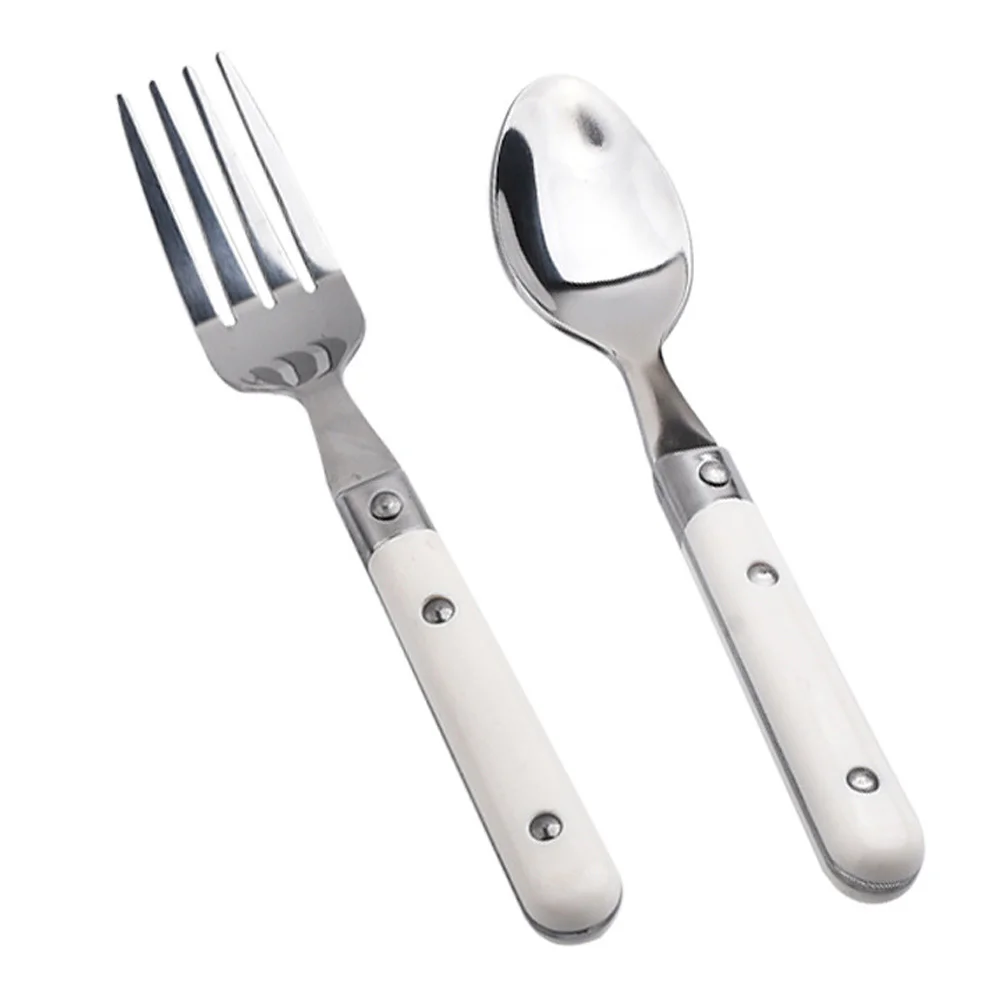 

Spoon Toddler Set Kids Silverware Tableware Kid Utensils Flatware Fork Baby Stainless Training Spoons Children Child Espresso