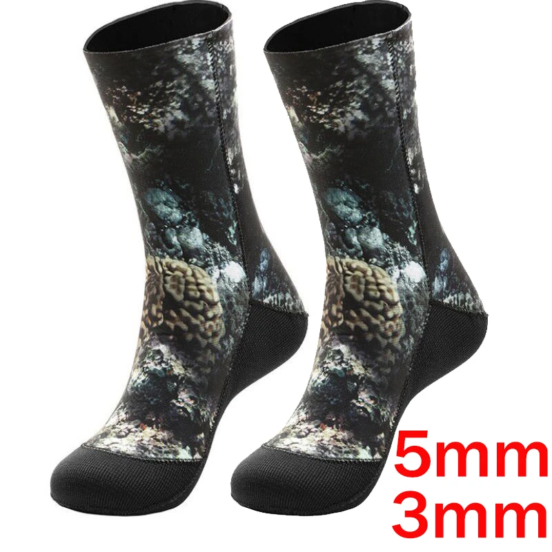

5mm/3mm neoprene diving socks Camouflage beach socks Swimming socks keep warm for scuba diving Dive