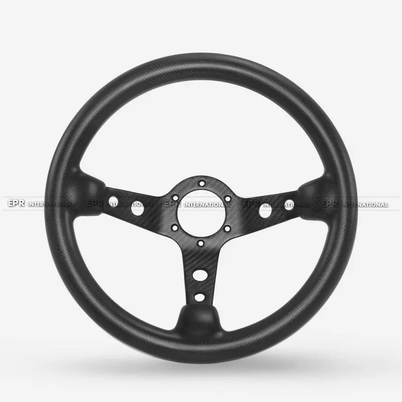 

Рулевое колесо матового сухого карбона типа D (диаметр 340 мм, глубина около 60 мм, 6 болтов 70 мм PCD (одинаковая Совместимость с MOMO, OMP и Sparco)