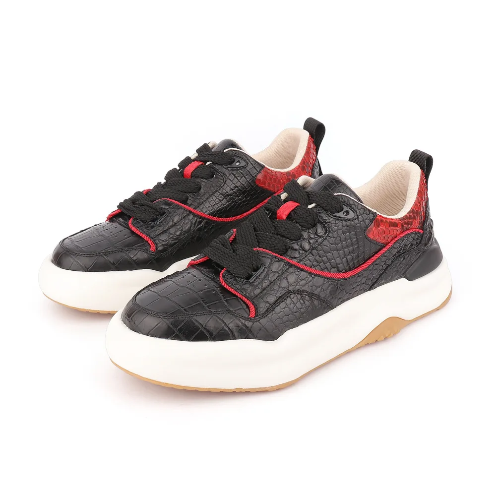 

BATMO 2023 Новое поступление Модная крокодиловая кожа повседневная обувь для мужчин, мужская обувь из натуральной кожи 6020B