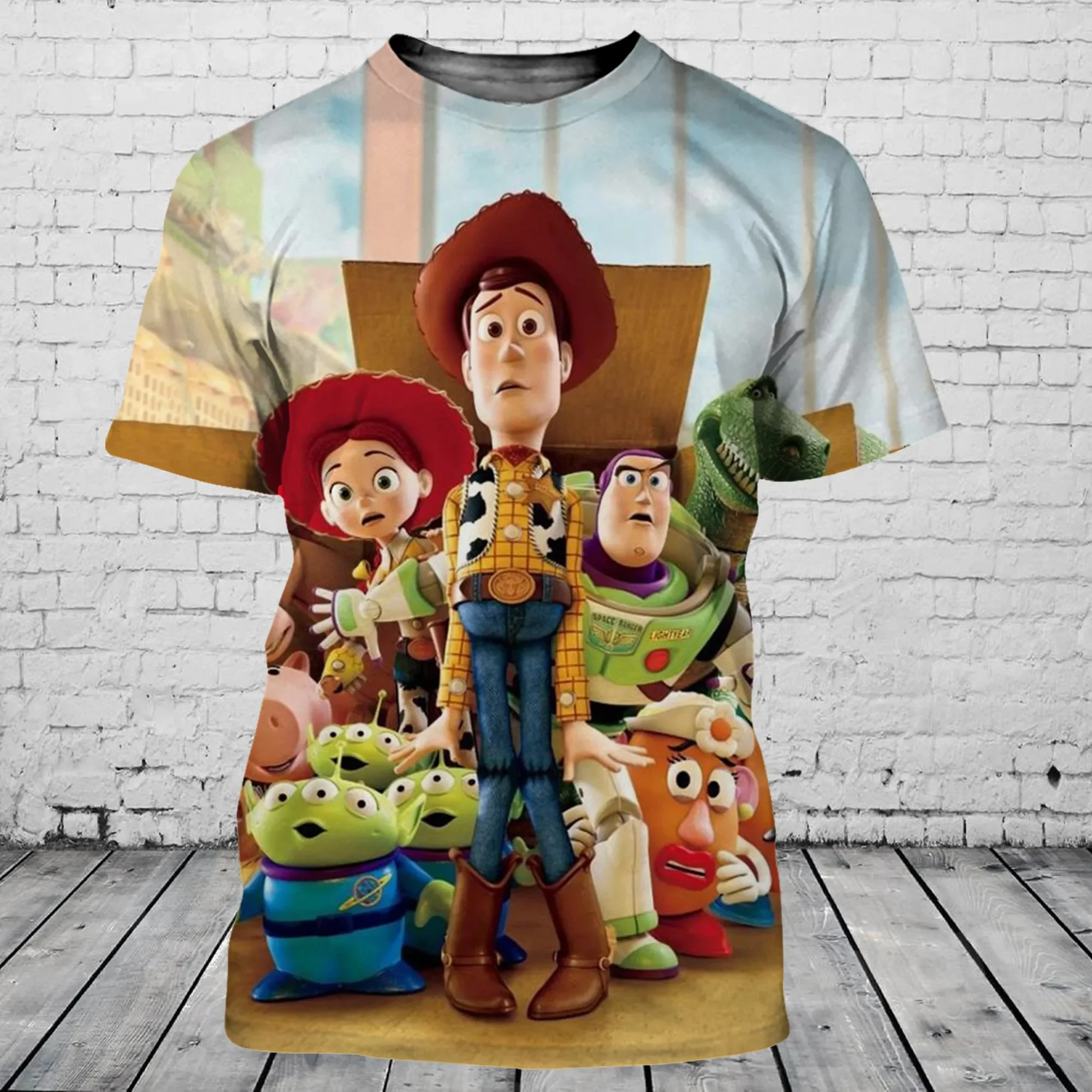 Модная Футболка Унисекс MINISO История Игрушек 4 С Принтом Круглым Вырезом И