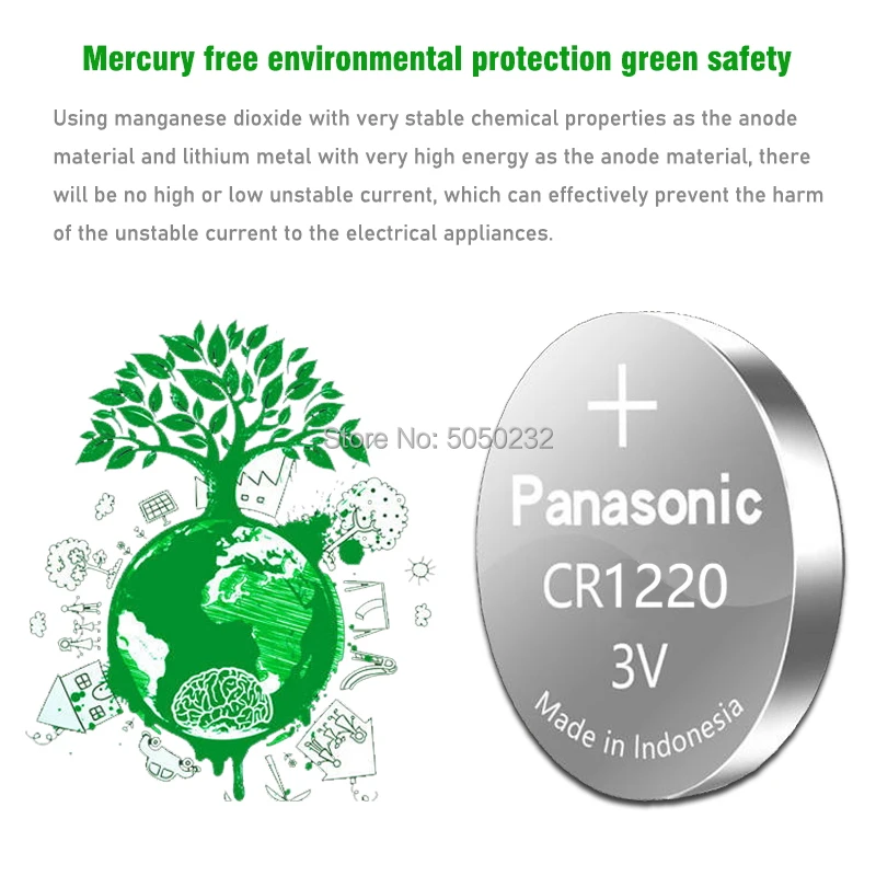 5 шт./лот PANASONIC CR1220 BR1220 DL1220 ECR1220 LM1220 3V литиевые батареи Кнопочная батарея |