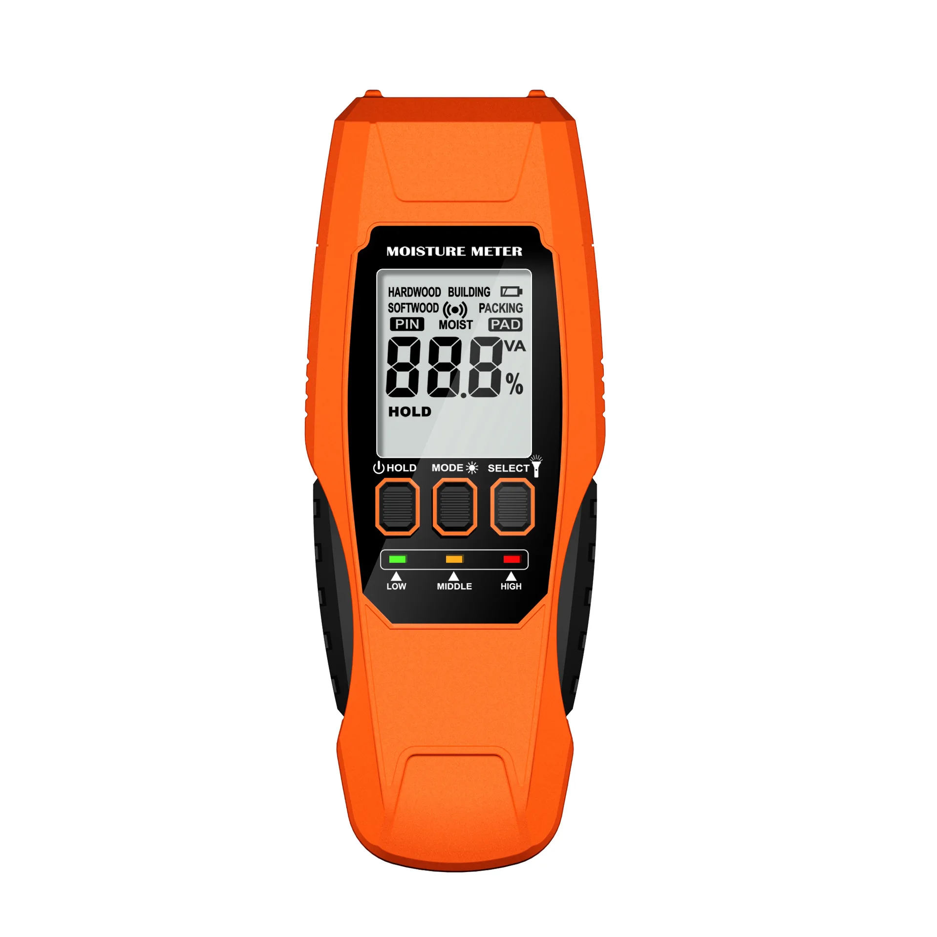 

Digital Wood Moisture Meter with Backlight Timber Humidity Tester Wood Building Moisture Test Content Detector LCD Display