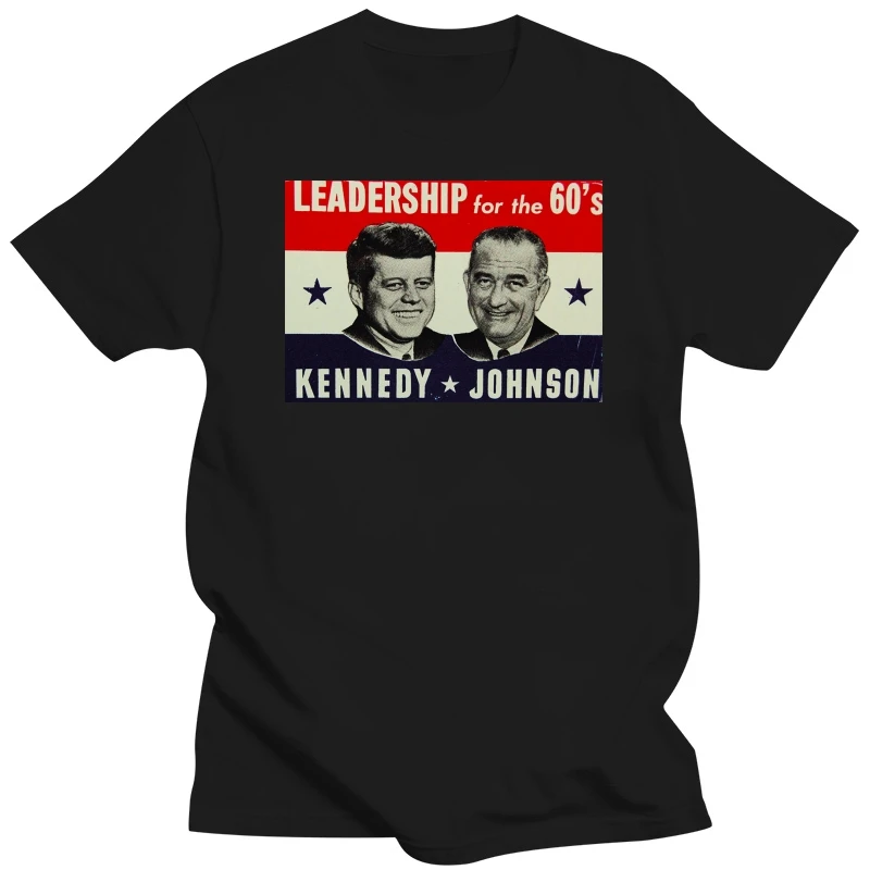 Футболка с кампанией в стиле ретро Kennedy Johnson — мужская футболка Jfk For President Leadership