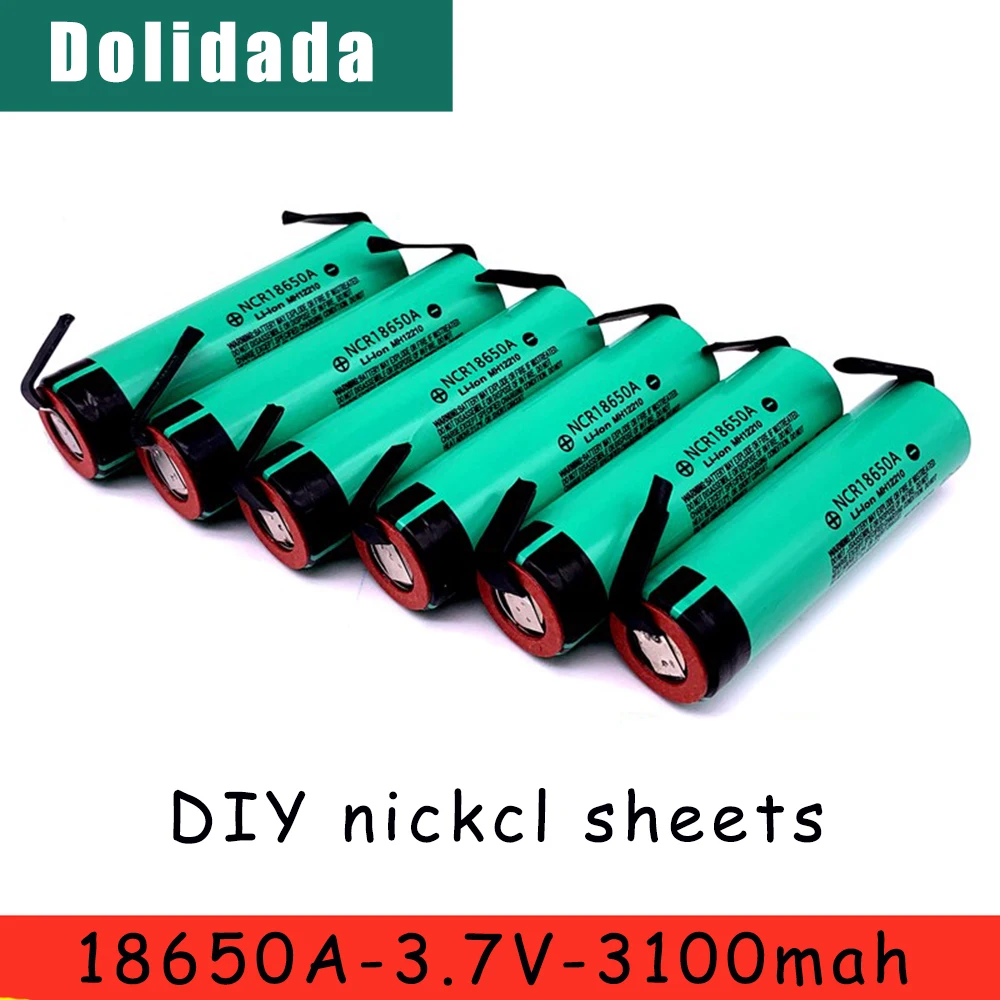 

Brand New Original 18650 3.7V 3100mah Rechargeable Battery with DIY Nickel Sheet Flashlight Headlight Power Tool Electronics