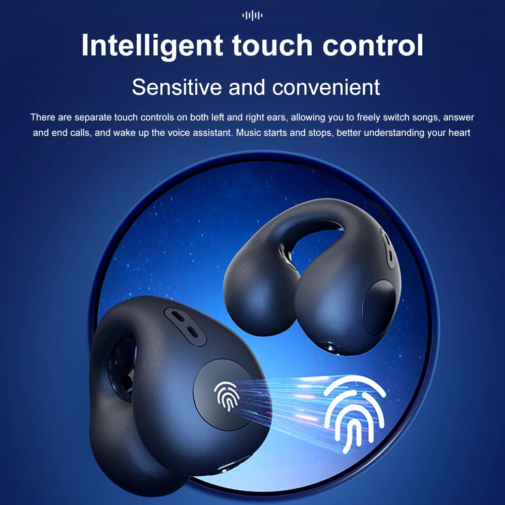 Фото Bluetooth-наушники T75 с клипсой, костной проводимостью, с микрофоном №3
