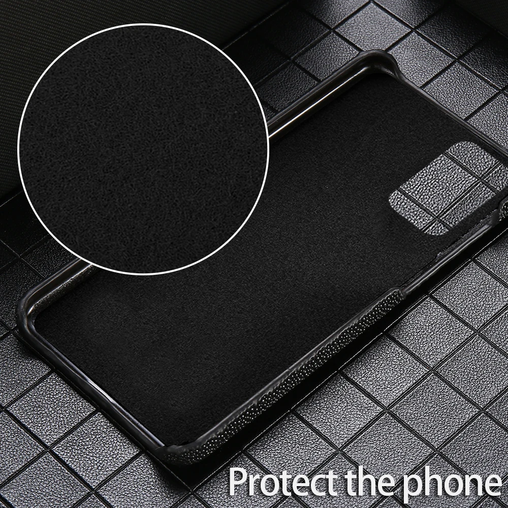 Luxury Genuine Stingray Leather Cell Phone Case For Samsung Galaxy Note 20 Note20 Note10 Ultra 10 9 Plus S9 S10 S20 Plus Cover