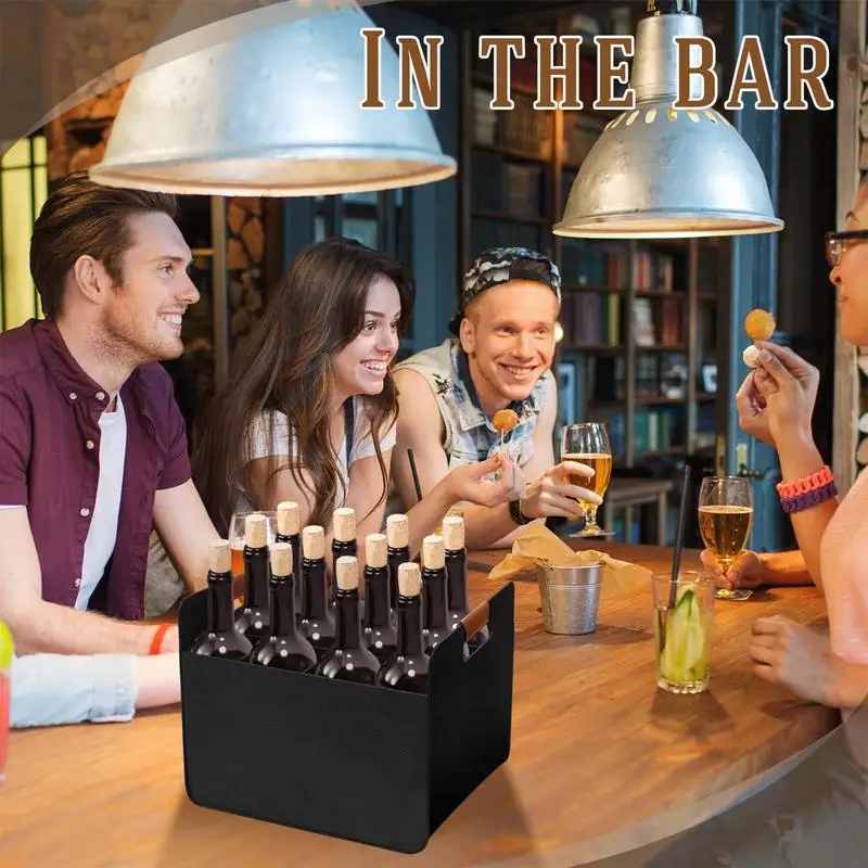 Портативная сумка для вина 12 бутылок сумка-переноска из войлока складная