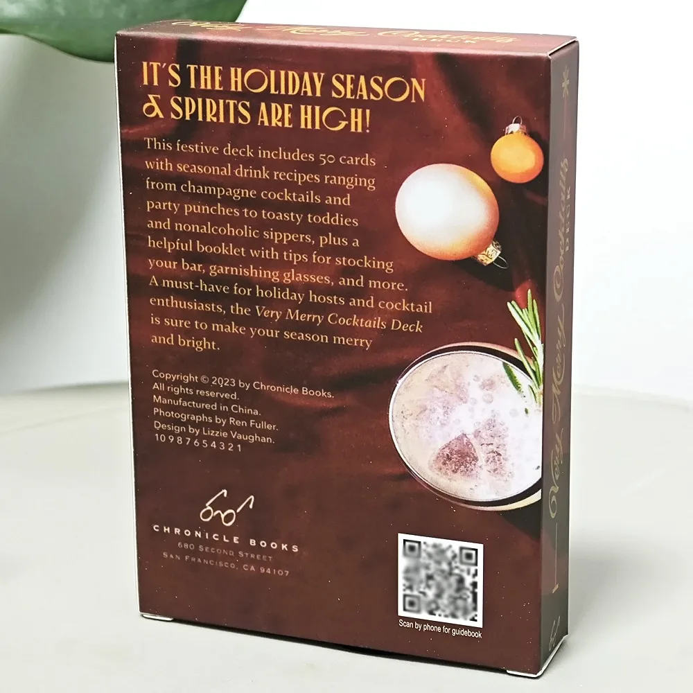 Колода очень веселых коктейлей 10 4*7 3 см: 50 открыток с рецептами праздничных