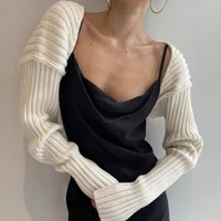 2021 autumn women new fashion outer shawl loose knitted tops bat sleeves cardigan sweater all match high street casual sexy coat