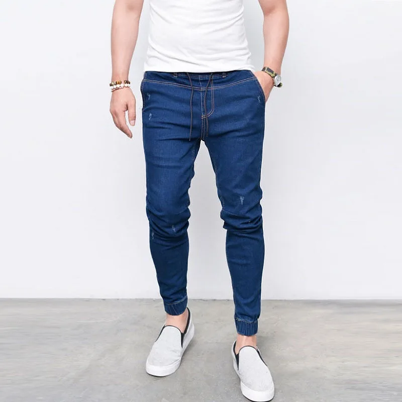 Men's Jeans Tight Fashion Elastic Pencil Pants Autumn Full Length Denim Trousers Pantalones Vaqueros Elasticos Para Hombre