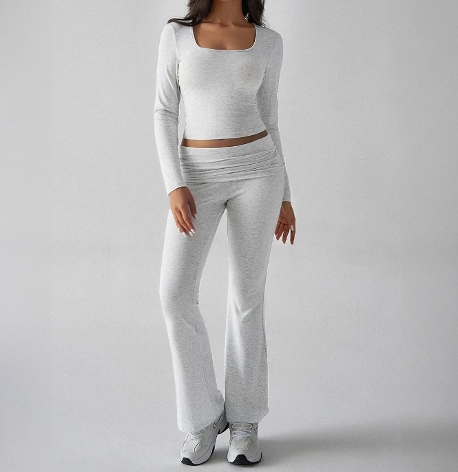 Женский Осенний модный новый комплект из двух предметов повседневный облегающий