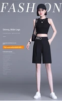 spring and summer suit shorts womens high waist thin loose large straight tube five minutes casual pants y2k clothes pantalones
