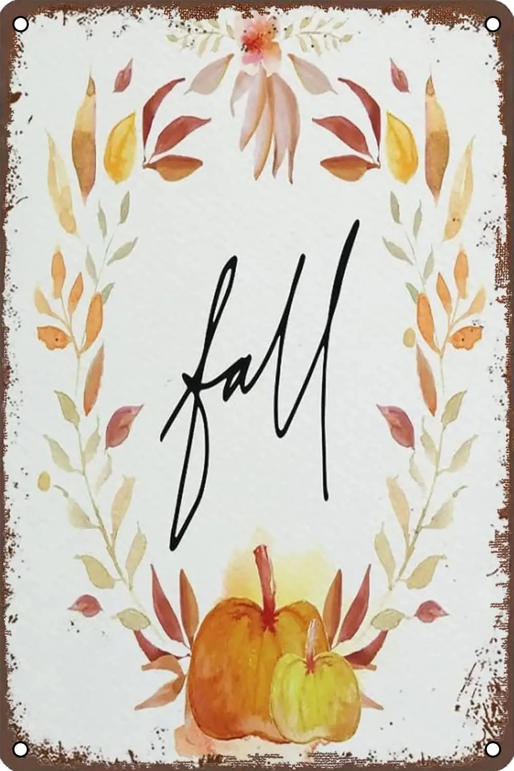 Забавный Vntge Tn Metl Sgn Fll Pumpkn utumn Cute Retro Wll Декор для дома Grden Mn Cve Brs Resturnts Cfes Office Store 12X