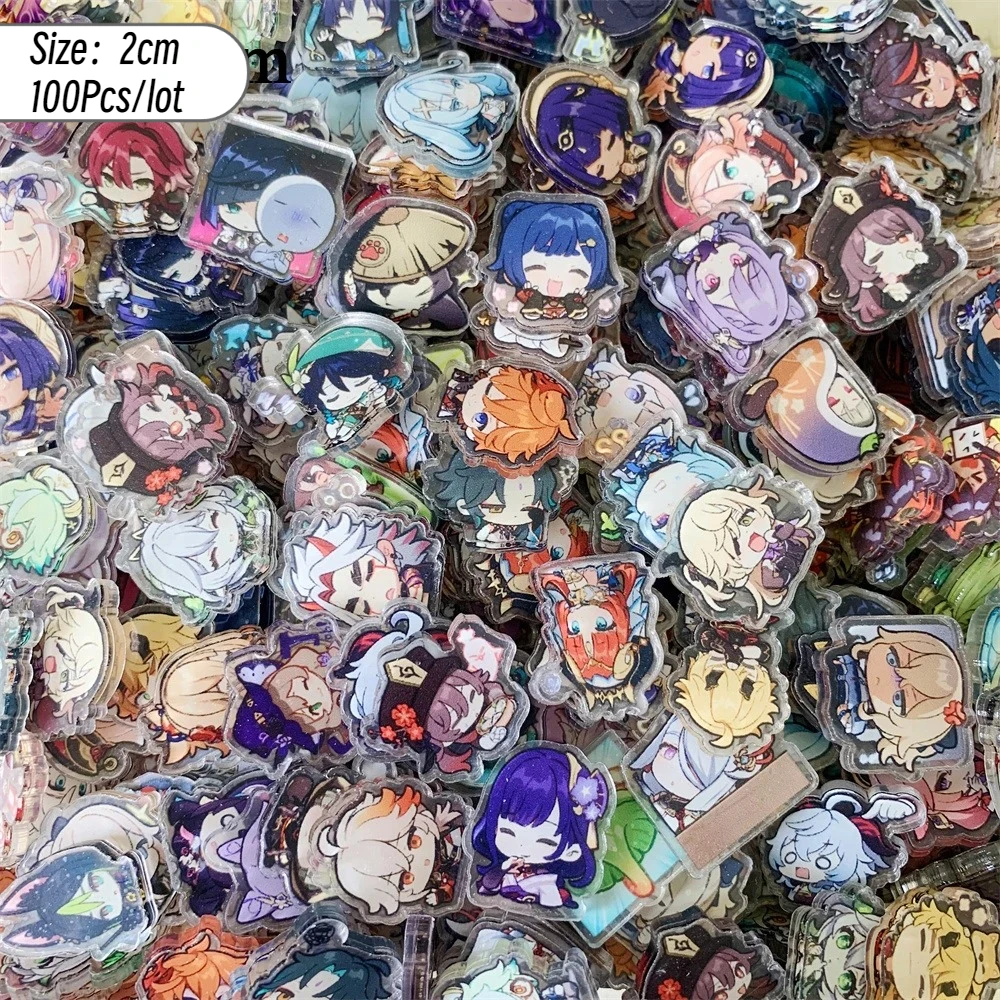 

Набор из 100 акриловых нашивок Genshin Impact 2 см