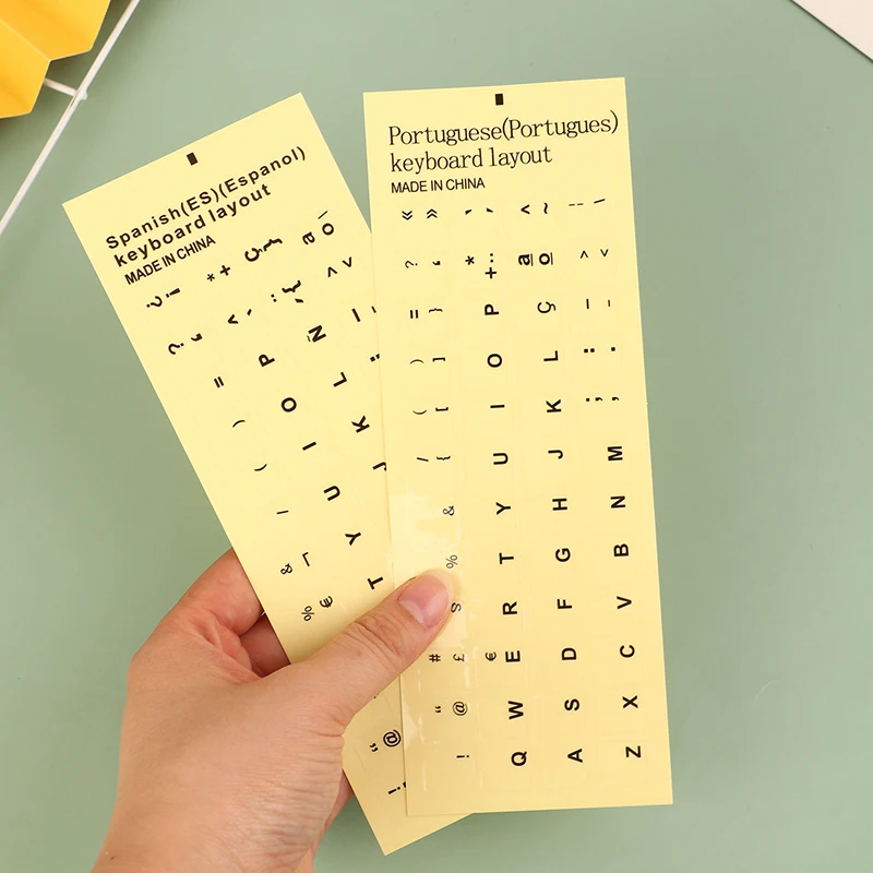 

1Pcs Standard Spanish Portuguese Language Transparent Keyboard Stickers Layout Button Alphabet for PC Laptop Accessories