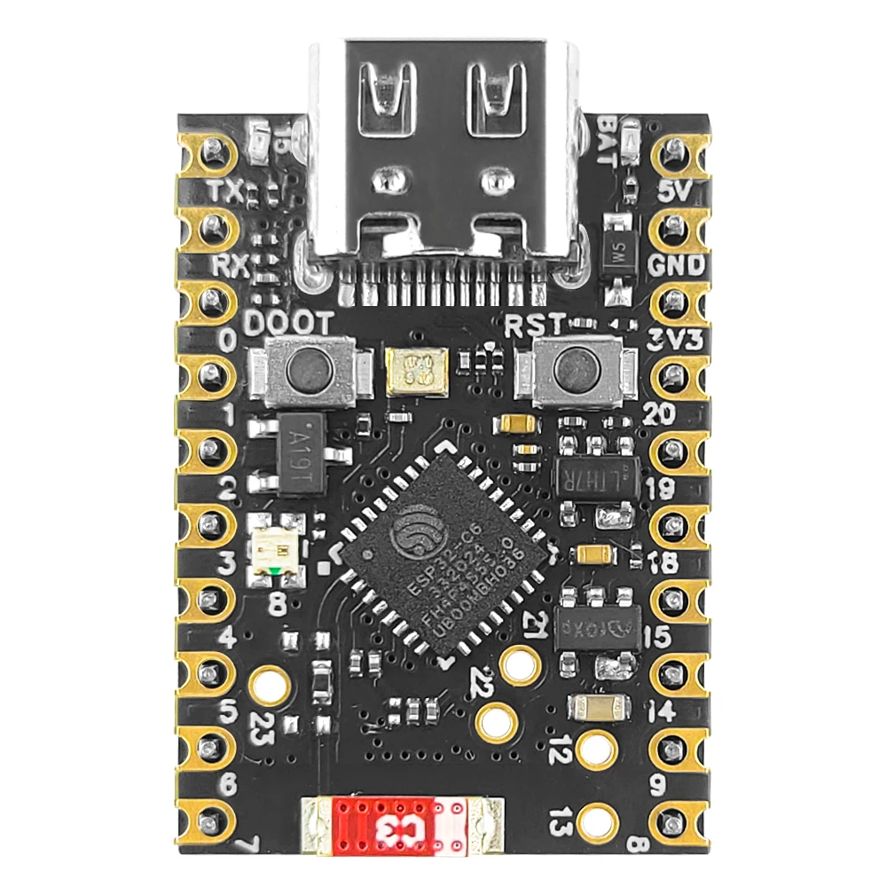 Макетная плата MINI ESP32-C6 C6 паяный комплект модуль Wi-Fi6 N4 BT с кристаллическим