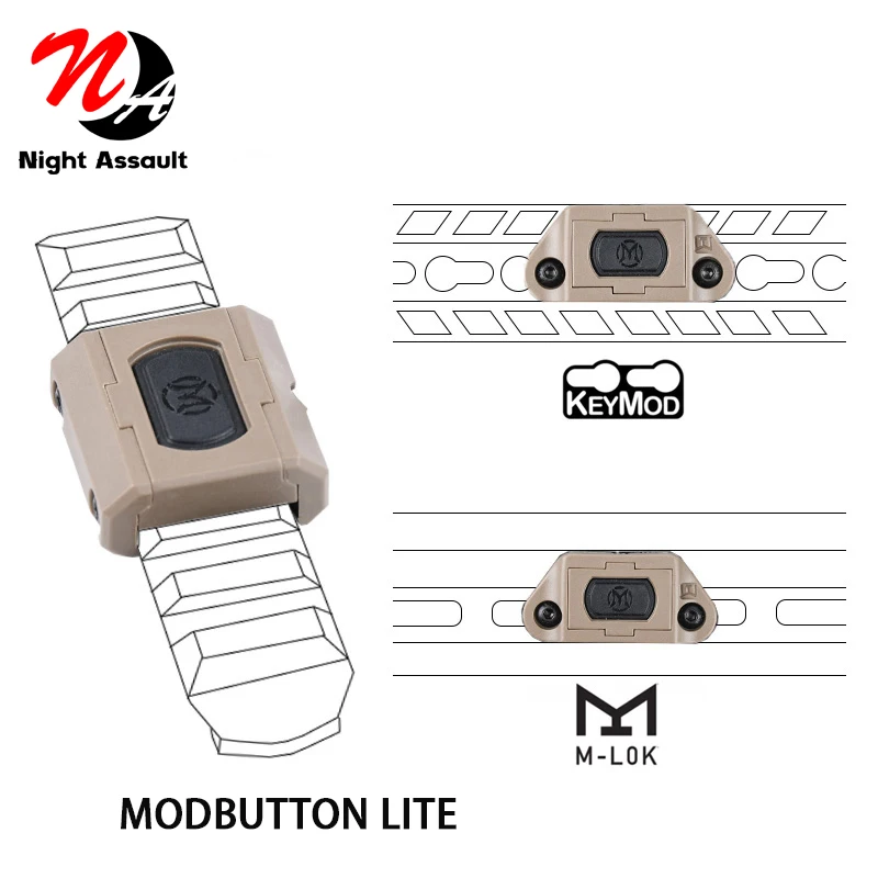 

Tactical ModButton Pressure Switch Airsoft Modlite Lite Fit Mlok Keymod 20mm Rail For SF M300 M600 Weapon Light DBAL PEQ15