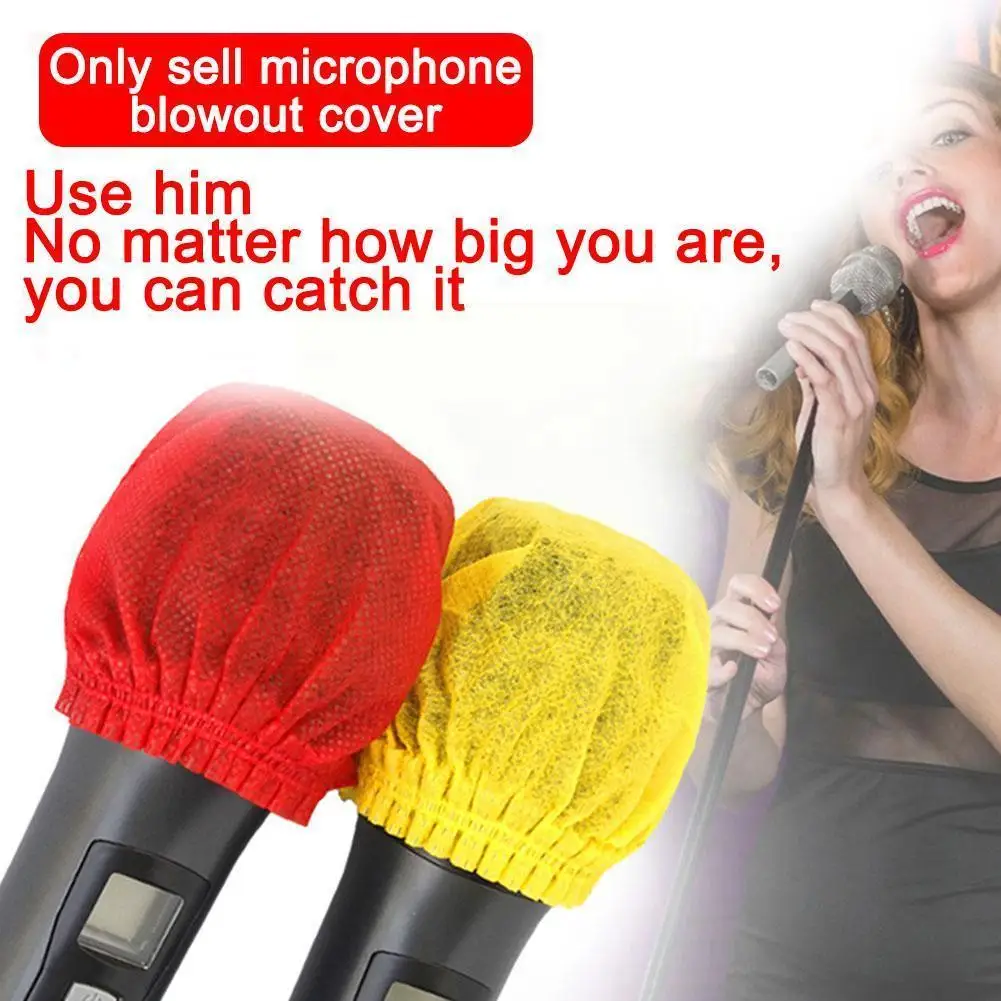

(2pcs) Ultra-thin Microphone Cover Disposable Non-woven Microphone O-Type KTV Wheat Wheat Cover Spray-proof Cover U-Type Co R0A7