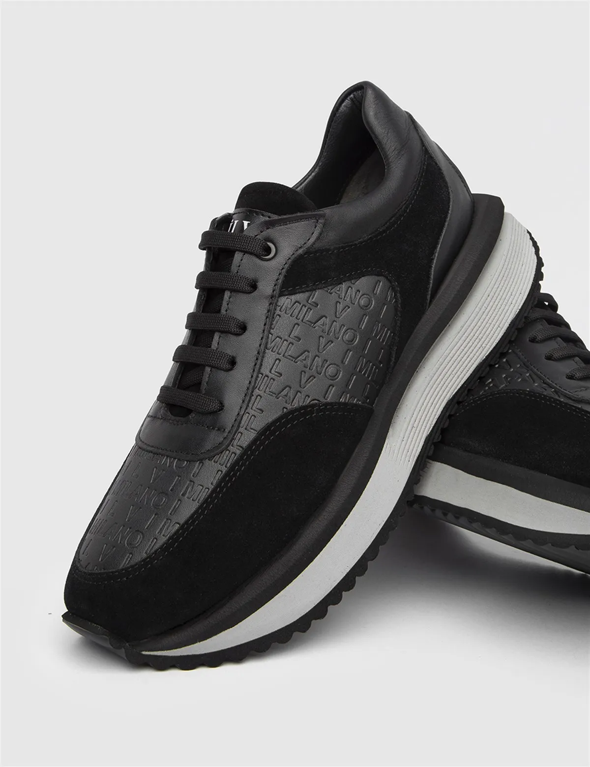 

ILVi-Genuine Leather Handmade Milan Black Suede Sneaker Women's Shoes 2022 Fall/Winter