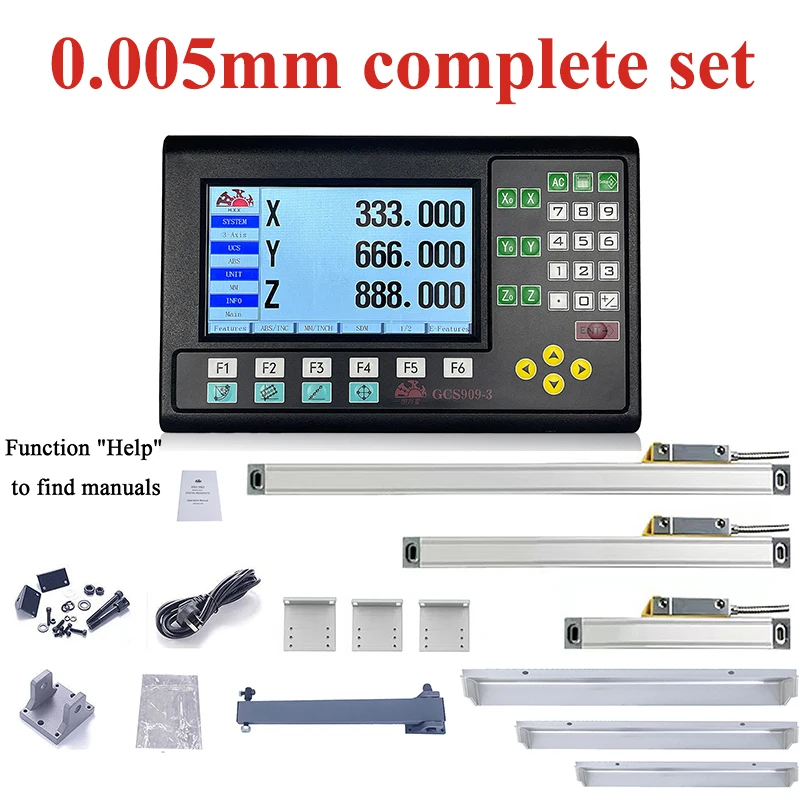 

Высокоточный 3-осевой ЖК-дисплей с большим экраном, цифровое считывание GCS909-3 и 3 шт. линейного датчика кодировщика для фрезерного станка