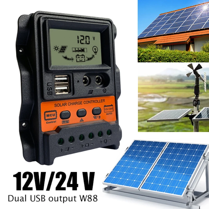 Контроллер заряда солнечной батареи MPPT + PWM 30 А 20 10 IP32 водонепроницаемый регулятор