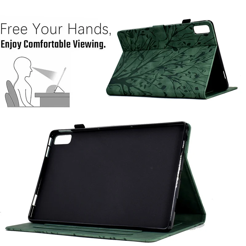 Фото Чехол Funda для Lenovo Tab P11 2-го поколения, чехол-подставка с тиснением дерева 11,5 дюйма, чехол-подставка для Lenovo Tab P11 Gen 2 Gen2 tb350fu tb350xu №5