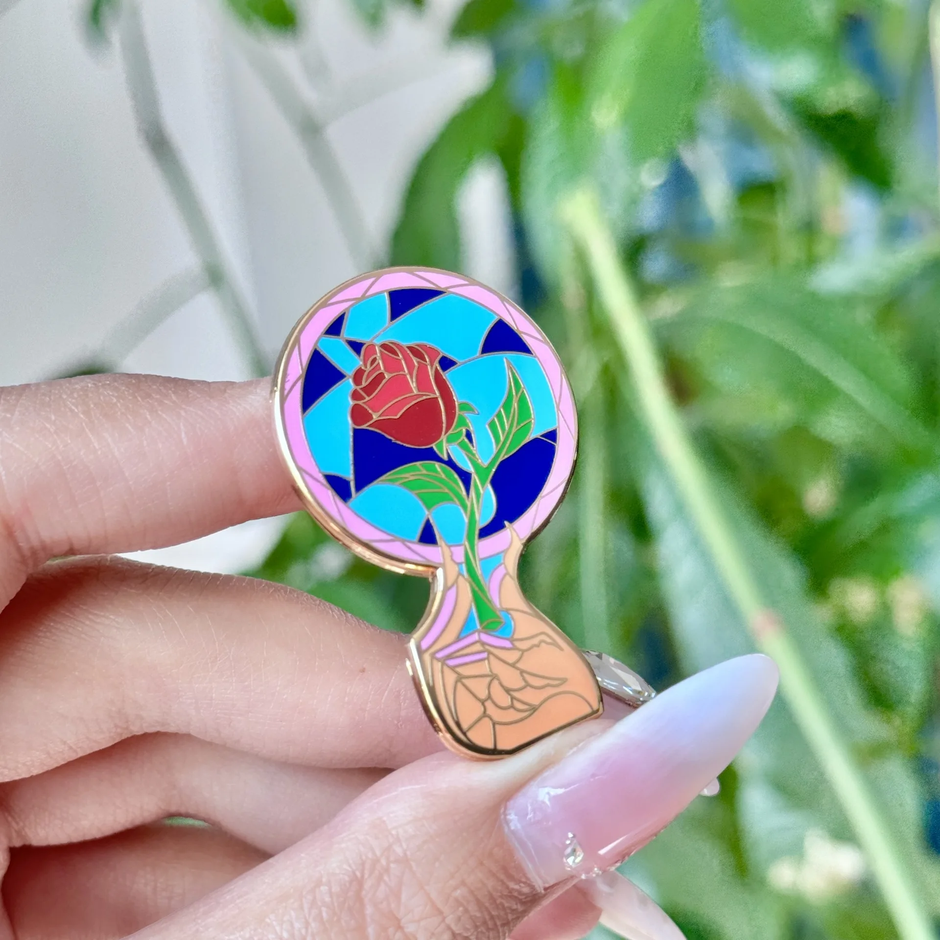 Твердая эмалированная булавка принцессы с рисунком розы булавки для рюкзаков