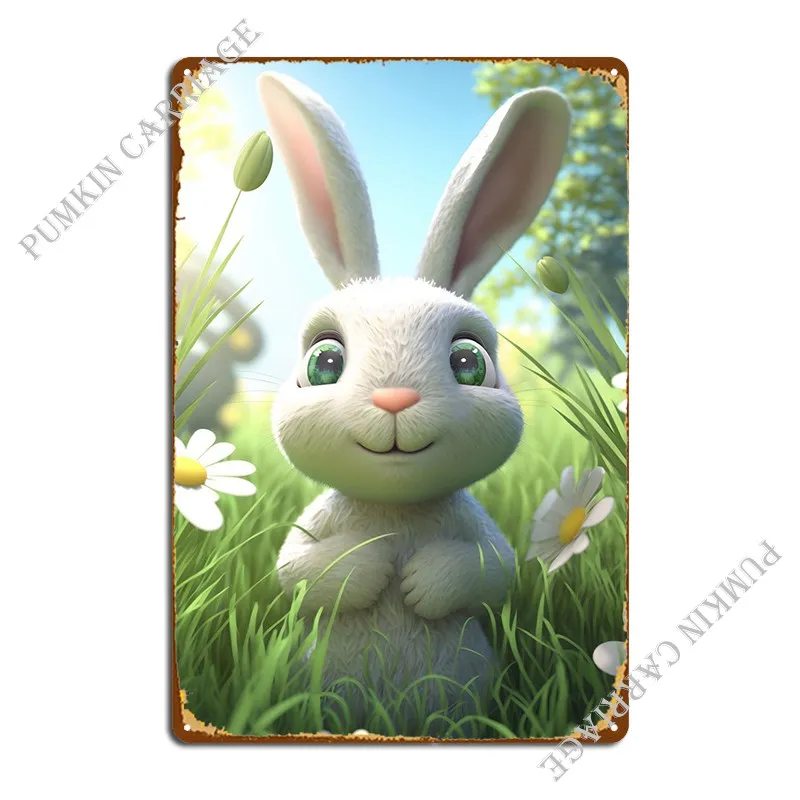 

Милый Пасхальный кролик, металлическая фотография, украшение, фотоплакат