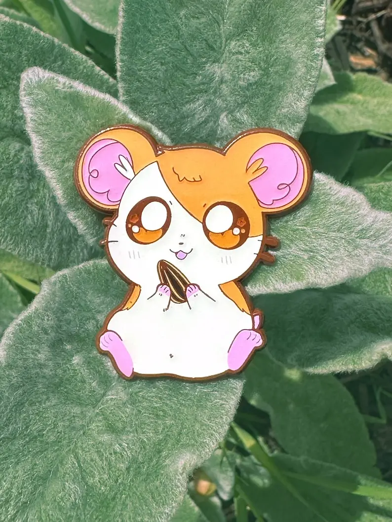 Кавайная эмалированная булавка Hamtaro HamHam в стиле аниме 90-х