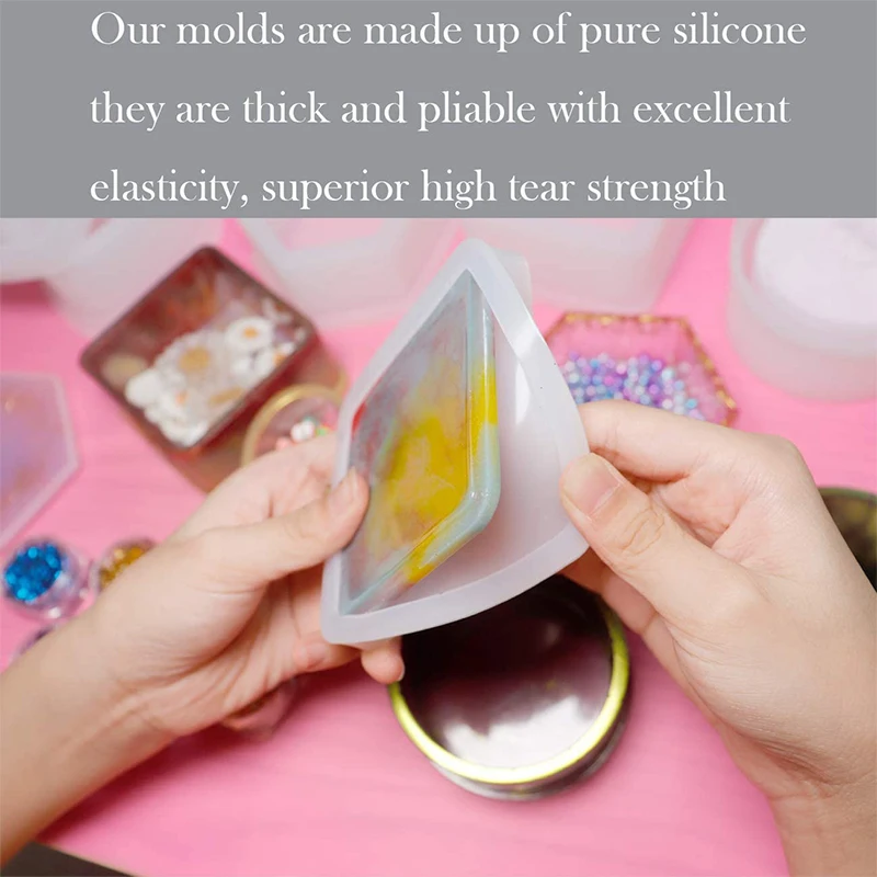 4-упаковка смоляные формы для шкатулок ювелирных изделий в форме