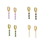 Женские серьги-подвески из серебра 925 пробы с фианитами