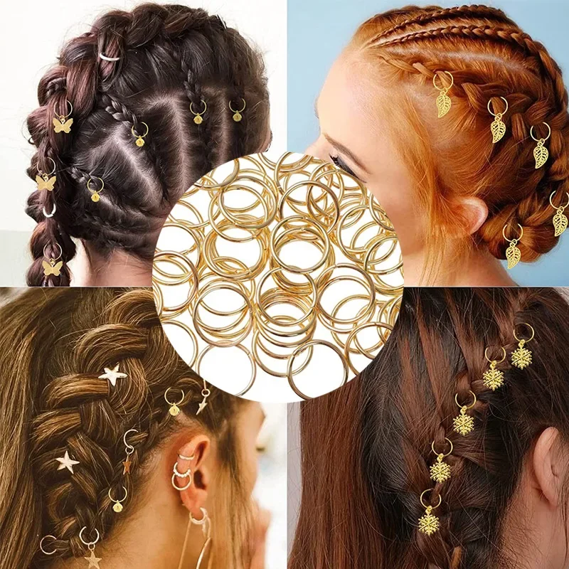 30 шт./лот разноцветные подвески для волос коса дреды бусины зажимы манжеты кольца