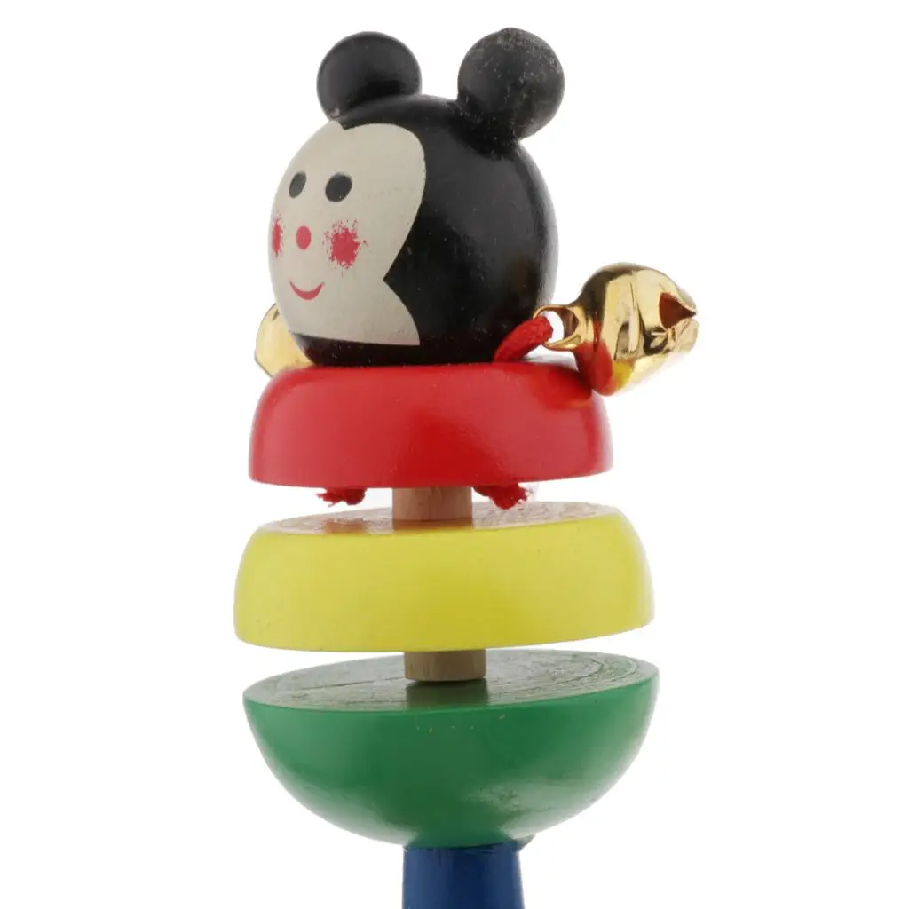 

Wooden Cute Baby Rattles Infant Shakes Toy Handbell Noise Maker