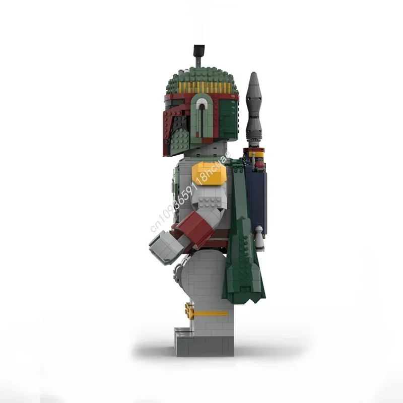 Фото Набор для сборки MOC «Космический воин-охотник» (2526 деталей), совместимый с официальной моделью шлема, креативный конструктор для демонстрации, подарок на день рождения №3