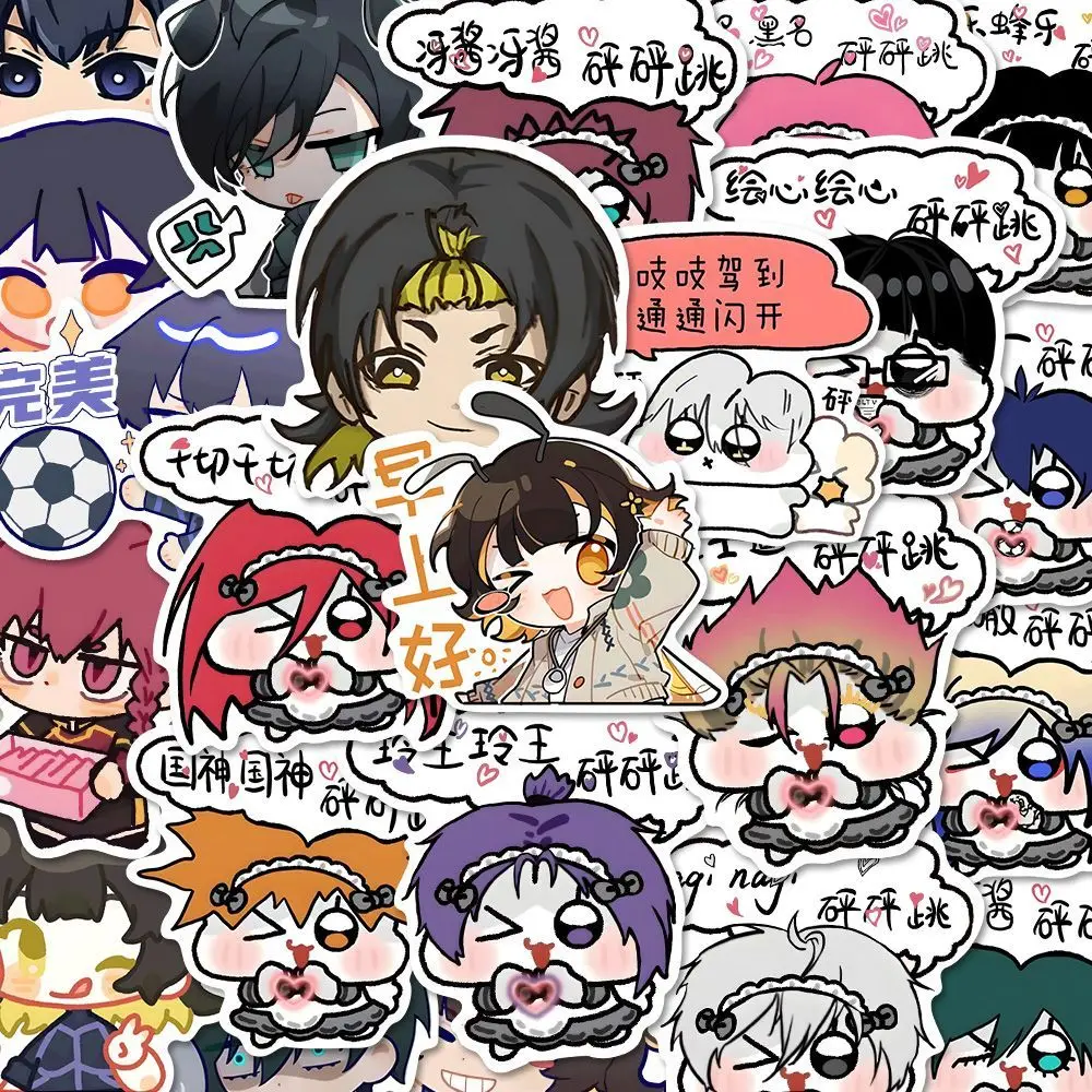 45 шт. синий замок Chigiri Hyoma аниме наклейки мультфильм граффити шлем скейтборд