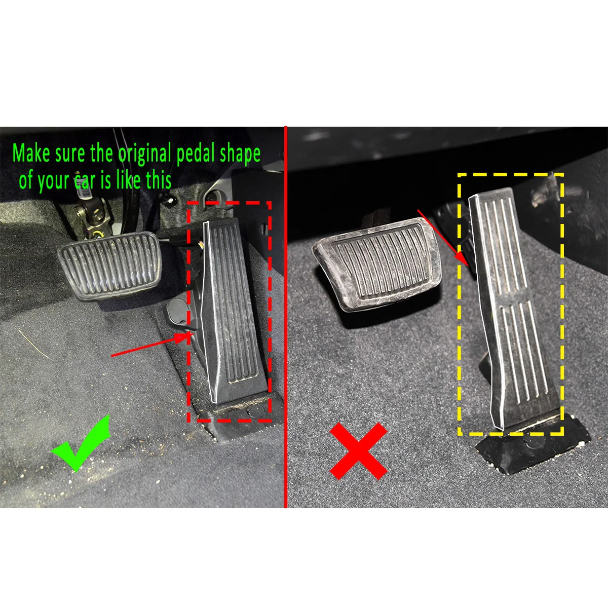 Фото Накладки на педали тормоза и газа из нержавеющей стали (LHD) для Hyundai Sonata, Tucson, Santa Fe, Kia Sportage, Sorento, Stinger, Optima, K5 №2