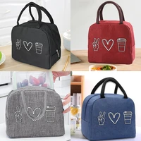 portable lunch insulated bag for kids meals thermal food picnic bags three patterns printing handbags organizern unisex bag tote